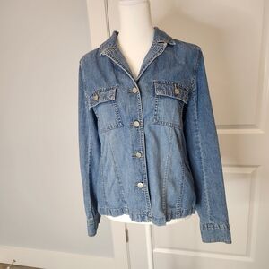 Sigrid Olsen Classic Blue Jean Jacket Size:M
